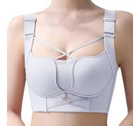 Women's Sports Bra, Push Up Bra without Underwire with Covering Straps, Large Size with Side Support and Lifting Effect