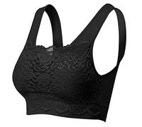 Women's Sports Bra - Seamless Front Lace Cover Removable Padded Wirefree Crop Tank Top Bralette Cami Comfort Yoga 2025 New
