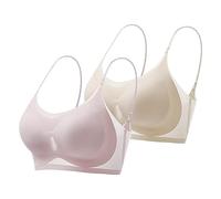 Women's Sports Bra Ultra Thin Silk Comfortable & Sexy - Summer Anti Sagging Seamless Plus Size Ice Comfort Bras - Lightweight Breathable Workout Top for Gym, Yoga, Running - UK Sizes S-4XL