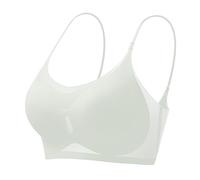 Women's Sports Bra Ultra Thin Silk Comfortable & Sexy - Summer Anti Sagging Seamless Plus Size Ice Comfort Bras - Lightweight Breathable Workout Top for Gym, Yoga, Running - UK Sizes S-4XL