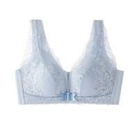 Women's Sports Bra Without Underwire Elegant Non-Wired Push-Up Bra with Lace Back in Size S Front Closure Medium Thickness Shapes Smooths the Sides