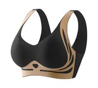 Women's Sports Bras, Colour Block Clash Lift One Piece Bras, Fixed Cup Backless Gathering Bra, Women Sleep Bra for Yoga Bralette, Upper Support Adjustable Sports Underwear, Leisure Stretch Crop Tops