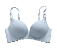 Women's Sports Bras Non Wired Bras for Women Seamless Wireless Full Coverage Adjustable Strap Gather Bra Breathable Bralettes Solid Color Sports Women High Impact White