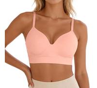 Womens Sports Bras, Seamless Bra Fixed Cup Supportive Seamless Underwear That Is Comfortable And Gathers Upward Without Steel Rings And A Large Size Form Fitting