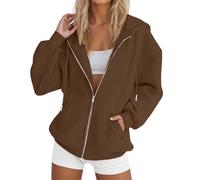 Women's Sports Casual Hooded Sweatshirt Solid Colour Sweatshirt, Sweatshirts, Vests and Sweatshirts Comfortable Hoodie Lightweight Cardigan Oversize Jacket Mid Season Warm Sweatshirts Pocket Hoodies