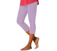 Women's Sports Leggings 7/8 Capri Push Up Trousers Elastic Waist Comfortable Stretchy Mid-Length Fitness Yoga Breathable Breathable Summer Tight Pure Color Cheap Tights