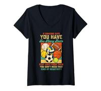Womens Sports Lover Vintage Humor Quote Positive Vibe Retro Coach V-Neck T-Shirt
