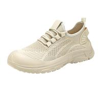 Women's Sports Shoes, Platform Chunky Trainers for Women and Girls, Retro Mesh, Breathable, Aesthetic, Summer, Casual Walking Shoes for Jogging, beige, 4 UK
