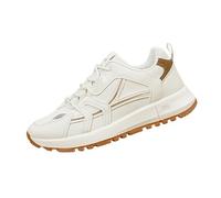 Women's Sports Shoes Spring and Autumn Breathable Height Enhancing Casual Street Style Women's Sports Shoes Size 6.5 Trainers Women (Khaki, 4)