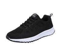 Women's Sports Shoes Spring and Autumn Sneakers Women's Flying Mesh Sneakers Flat Bottom Student Running Shoes Womens Trainers Flat Espadrilles for Womens Wide Fit Black