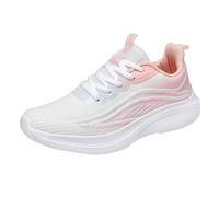 Women's Sports Shoes Spring Summer and Autumn New Breathable Fashion Outdoor Lightweight and Comfortable Running Travel Walking Leisure Sports Shoes Ladies Lightweight Trainers Size 8 (Pink, 5.5)