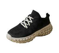 Women's Sports Shoes with Tire Soles Breathable Mesh Thick Soles Height Enhancing Versatile Women's Sports Shoes Running Shoes for Women Size 6.5 (Black, 6.5)