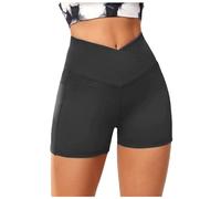 Women's Sports Shorts High Waist Sport Tight Pants Tummy Control with Pocket for Mobile Phone Breathable Comfortable Leggings Quick Dry Cheap Shorts