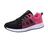 Women's Sports Sneakers Summer Trainers - Breathable Mesh Summer Sneakers for Extended Wear, Casual Lace-up Sneakers for Study and Leisure Casual Lightweight Daily Shoes, pink, 6 UK