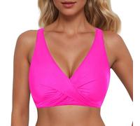 Women's Sports Swimsuit Tops Lace Up Bikini Top Cover Up Underwired Bikini Top Push-Up Short Tie Back Bikini Top