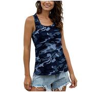 Women's sports vest, camouflage-t-shirt, cotton, round neck, sleeveless, blouse, trendy, large size, linen shirt, summer top, casual, loose top, chic tops, classic, lightweight, tunic