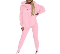 Women's Sportswear Set UK, 2 Piece Gym Set Women Tracksuit Full Set Hoodie and Workout Leggings Two Piece Outfit Yoga Sports Lounge Wear Long Sleeve Sweatsuits Oversized Sweatshirt Ladies
