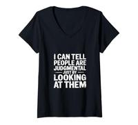 Womens Spot Judgmental People Just by Looking at Them - V-Neck T-Shirt
