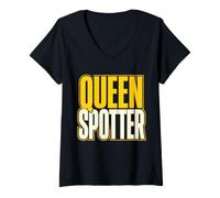 Women's Spotter Beekeeper Bold Typography Apiarist Expert V-Neck T-Shirt