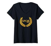Women's SPQR Classical Rome - Ancient Roman Republic History V-Neck T-Shirt