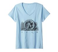 Womens SPQR Eagle Emblem of The Roman V-Neck T-Shirt