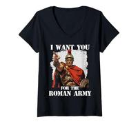 Women's SPQR Warrior Legionnaire Rome's Centurion - Caesar's V-Neck T-Shirt