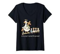 Women's Spread The Goosepel Baptism Bible Verse Goose Christian V-Neck T-Shirt