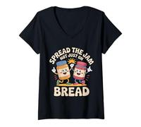 Womens Spread The Jam Not Just On Bread Motivational Positive |- V-Neck T-Shirt