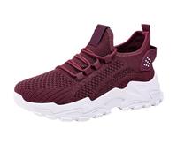 Women's Spring and Summer New Fly Weaving Hollow Colorblocking Upper Metal Chain Slope Heel Casual Shoes Slip Flip Flop (Purple, 7)