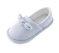 Women's Spring Summer Autumn and Winter Thin Before and After Pregnancy Bow Non Soft Bottom Breathable Closed Toe Closed Heel Large Size Cotton Slippers Home Slippers Women Booties (Grey, 6)