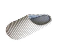 Women's Spring Summer Autumn and Winter Thin Non Soft Breathable Cotton Slippers Before and After Pregnancy Moccasins Slippers for Women Leather (Grey, 5)