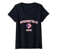 Women's Springfield Ohio (OH) V-Neck T-Shirt