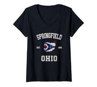 Womens Springfield, Ohio V-Neck T-Shirt