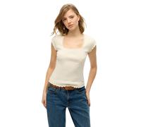 Women's square-neck T-shirt Superdry Essential Blanc XS