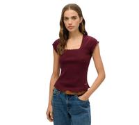 Women's square-neck T-shirt Superdry Essential Violet M