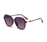 Women's Square Sunglasses, UV400 Polarised TAC Lens, Lightweight PC Frame, Vintage Retro Chic Sun Glasses for Outdoor Travel Driving Daily Commute(Purple Frame+Purple Lens)