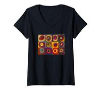Womens Squares with Concentric Circles by Wassily Kandinsky (1913) V-Neck T-Shirt