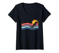 Womens Squid Biology Octopus Tentacles Cephalopod V-Neck T-Shirt