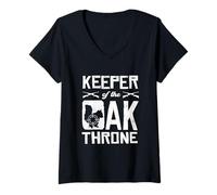 Women's Squirrel Hunting Keeper of The Throne Quote V-Neck T-Shirt