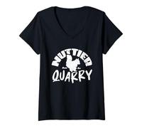 Women's Squirrel Hunting Nutier Than The Quarry V-Neck T-Shirt