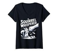 Womens Squirrel Whisperer Funny Animal Tee V-Neck T-Shirt