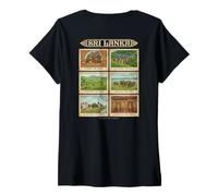 Women's Sri Lankan Roots Ceylon Landmarks Sigiriya Travel Pride V-Neck T-Shirt