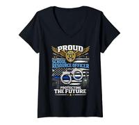 Women's SRO School Resource Officer Protecting The Future V-Neck T-Shirt