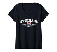 Women's St Albans England V-Neck T-Shirt