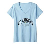 Womens St. Andrews Family St Andrews United Kingdom Fife Scotland V-Neck T-Shirt