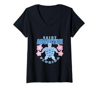 Women's St. Augustine Florida Vacation Sea Turtle Tropical Flower V-Neck T-Shirt