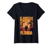 Womens St Augustine V-Neck T-Shirt