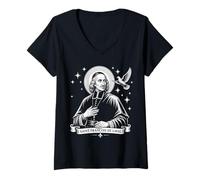 Women's St Francois de Laval French Catholic Saint Quebec Canada V-Neck T-Shirt