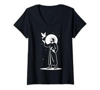 Womens St Joseph the Worker Catholic Church Patron Saint Father V-Neck T-Shirt