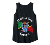 Womens St Kitts And Nevis Queen Flag Emblem Crest Symbol Cute Cool Tank Top